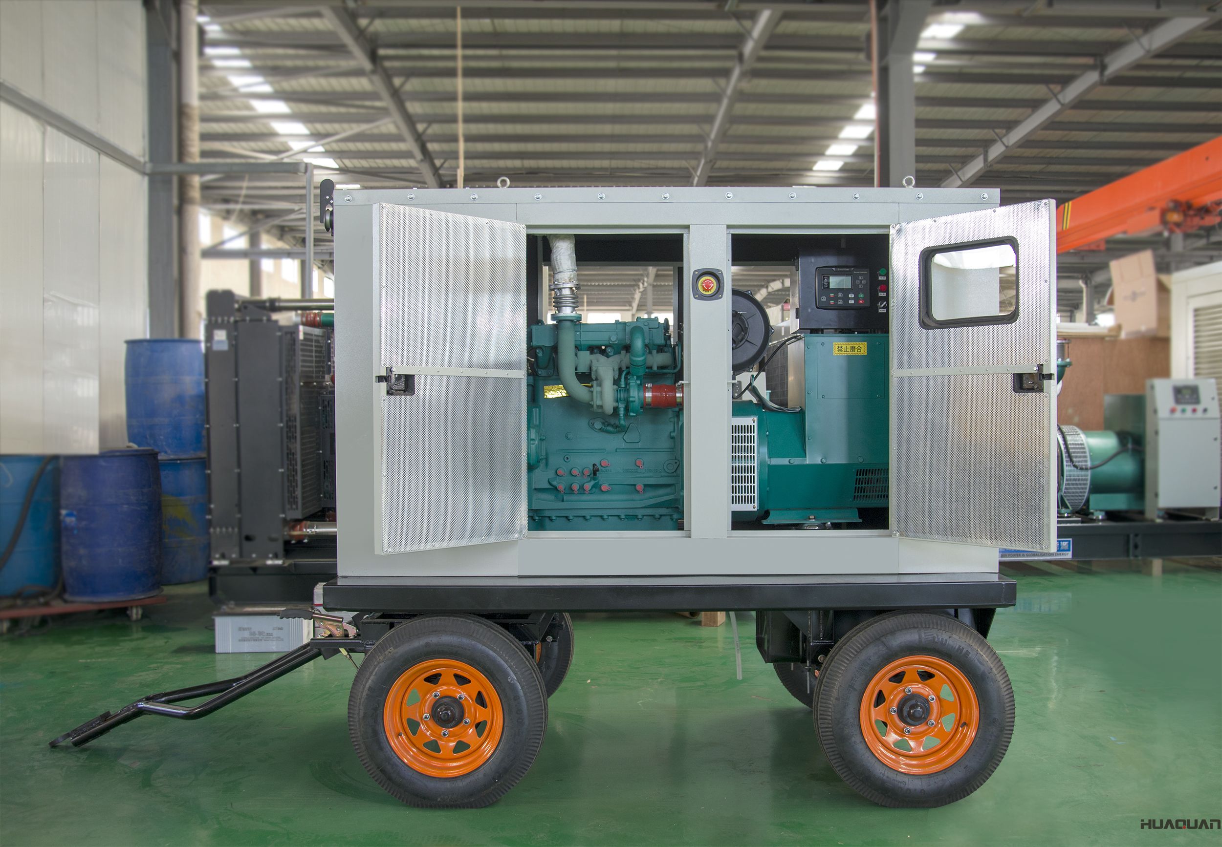 華全動(dòng)力30kw移動(dòng)靜音拖車發(fā)電機(jī)組于2018年4月16日發(fā)往上海