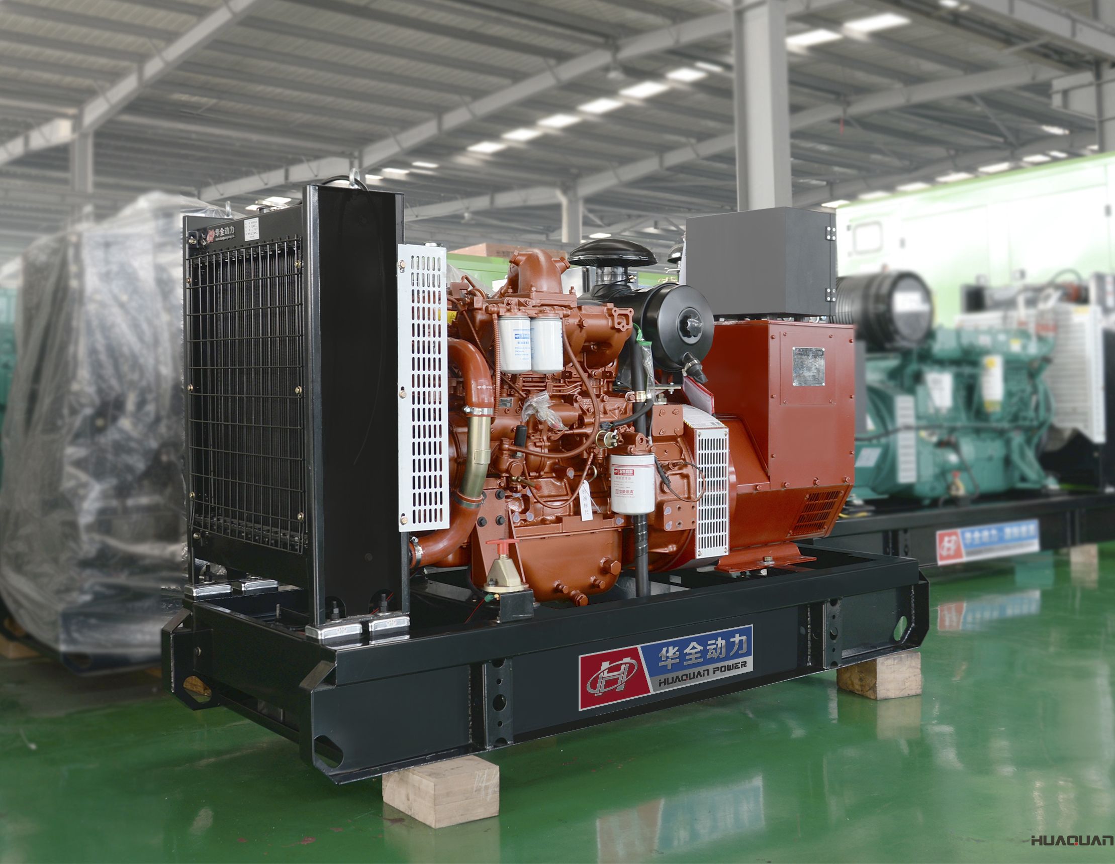 2018年4月23華全動(dòng)力50kw標(biāo)配發(fā)電機(jī)組發(fā)往安徽省