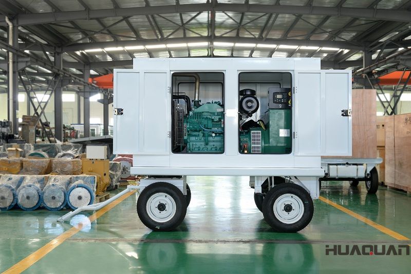 2018年5月31日一臺100kw移動靜音拖車發(fā)電機(jī)組從華全順利發(fā)往天津市北城區(qū)