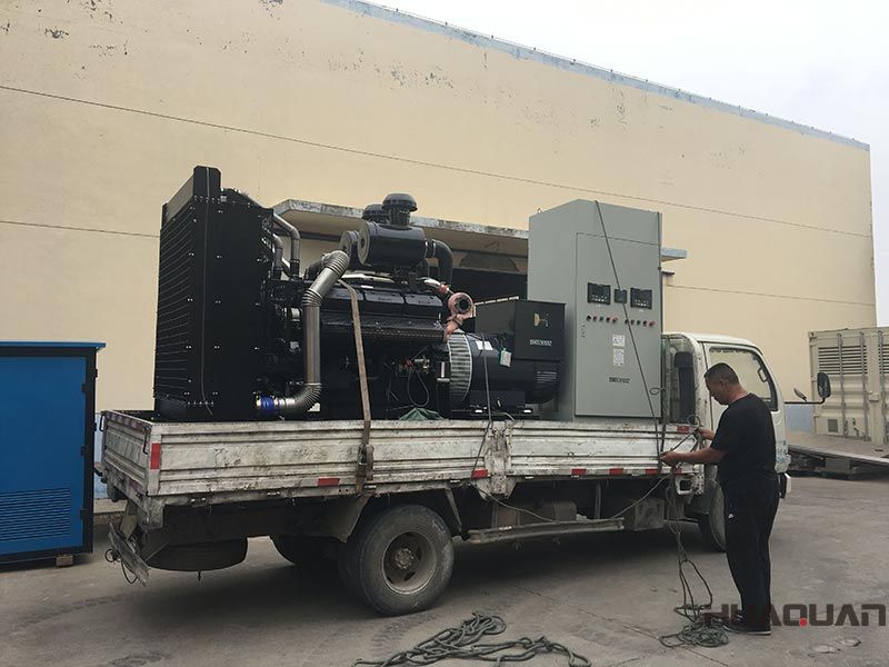 6.2號一臺HQ100GF立柜自啟動(dòng)控制柜的柴油發(fā)電機(jī)組發(fā)往山東省淄博市