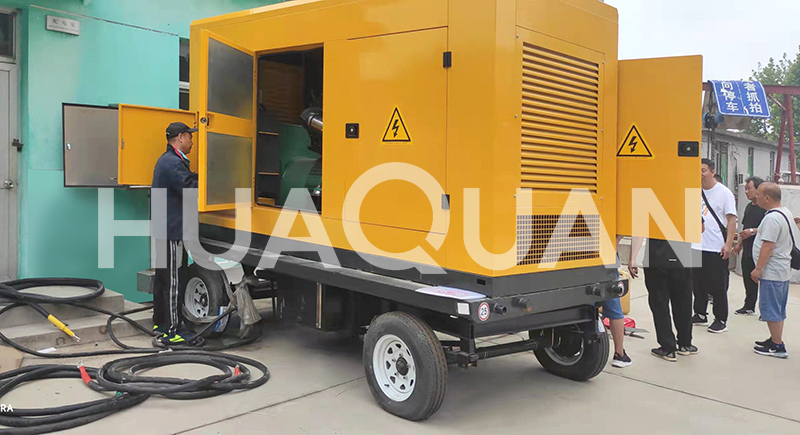 江蘇連云港道路建設(shè)500kW移動式發(fā)電機組電站項目