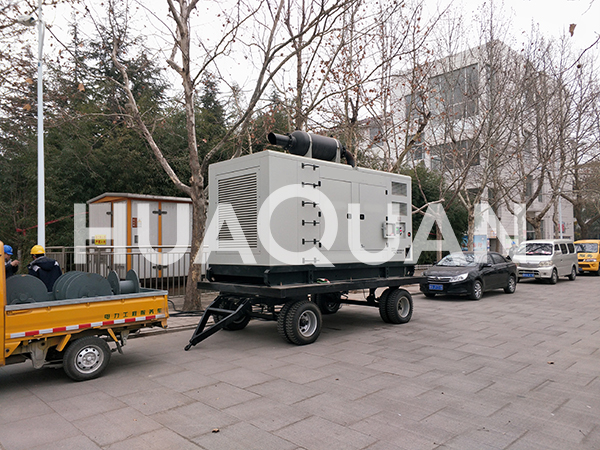 山東青島黃島區(qū)300kW 移動式發(fā)電機(jī)組電站