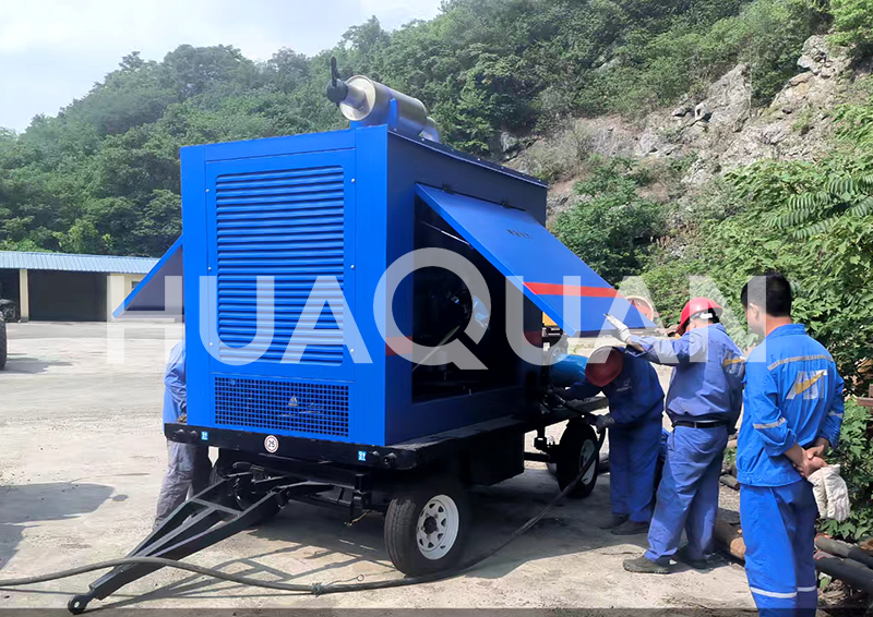 濟寧泗水路道路施工400kW移動式發(fā)電機組電站